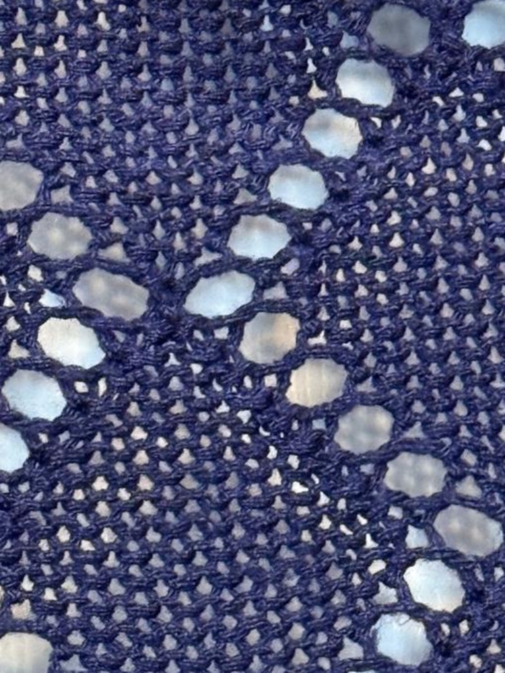 Zeagoo Navy Blue Pointelle Knit Open Front Cardigan - Size L - Picture 5 of 5